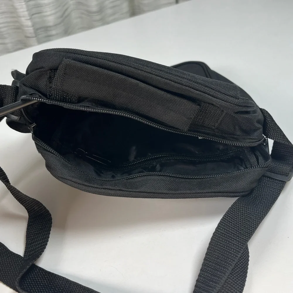 Rockport Crossbody Bag Black Small Canvas Utility Messenger